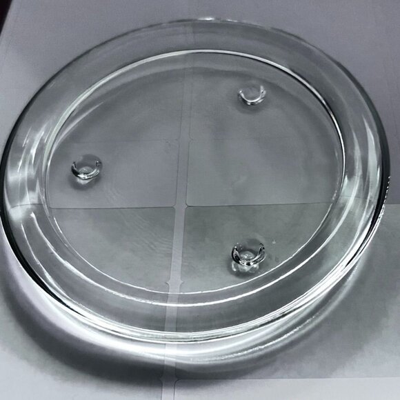 Set of 3 Clear Glass Candle Holders Trivets Coasters Set with feet Minimalist - Picture 3 of 7